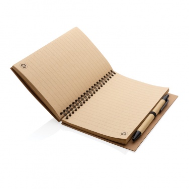 Logotrade promotional products photo of: Kraft spiral notebook with pen