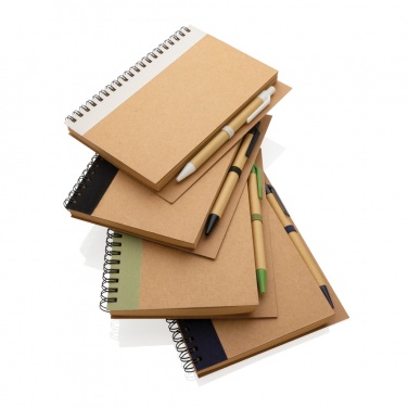 Logotrade advertising product image of: Kraft spiral notebook with pen