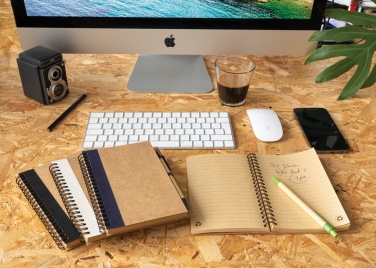 Logotrade advertising product image of: Kraft spiral notebook with pen