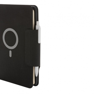 Logo trade advertising product photo of: Artic Magnetic 10W wireless charging A5 notebook