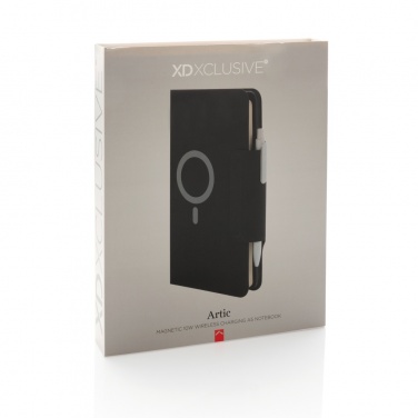 Logotrade advertising products photo of: Artic Magnetic 10W wireless charging A5 notebook