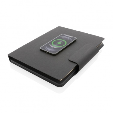 Logo trade promotional gifts picture of: Artic Magnetic 10W wireless charging A4 portfolio