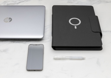 Logotrade promotional merchandise image of: Artic Magnetic 10W wireless charging A4 portfolio