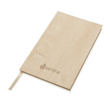 Logo trade promotional merchandise image of: Kavana wood print A5 notebook