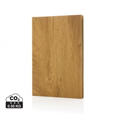 Logo trade corporate gifts picture of: Kavana wood print A5 notebook