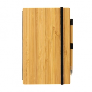 Logo trade corporate gift photo of: Bamboo notebook and infinity pencil set