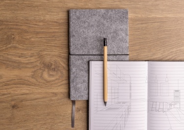 Logotrade promotional items photo of: GRS certified recycled felt A5 softcover notebook