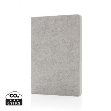 Logotrade advertising product image of: Phrase GRS certified recycled felt A5 notebook