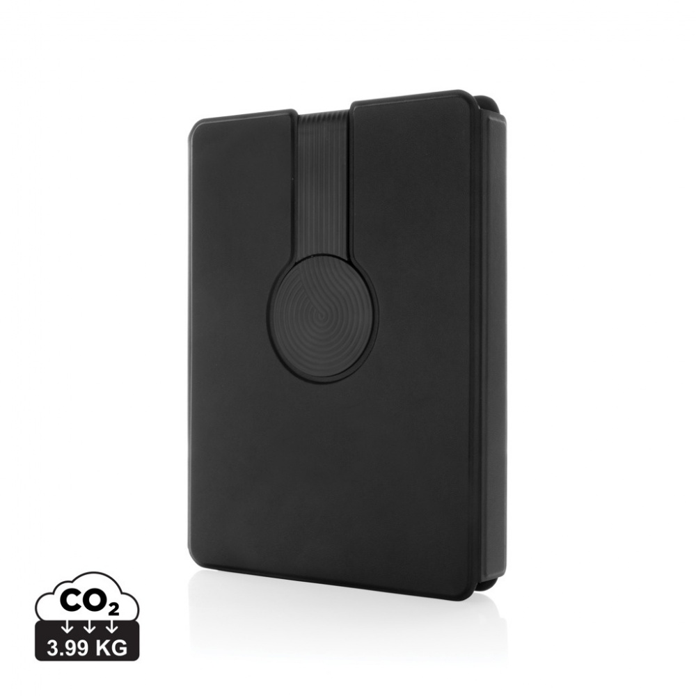 Logotrade business gifts photo of: Swiss Peak RCS rePU notebook with 2-in-1 wireless charger