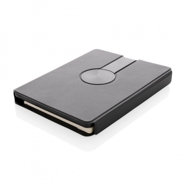Logotrade corporate gifts photo of: Swiss Peak RCS rePU notebook with 2-in-1 wireless charger