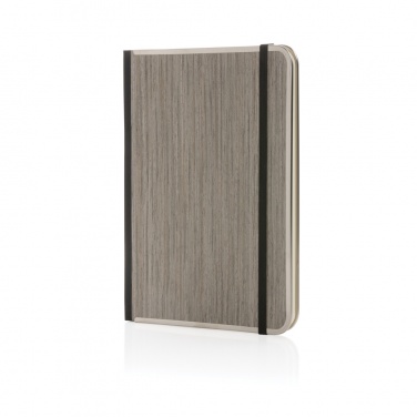 Logo trade promotional merchandise image of: Treeline A5 wooden cover deluxe notebook