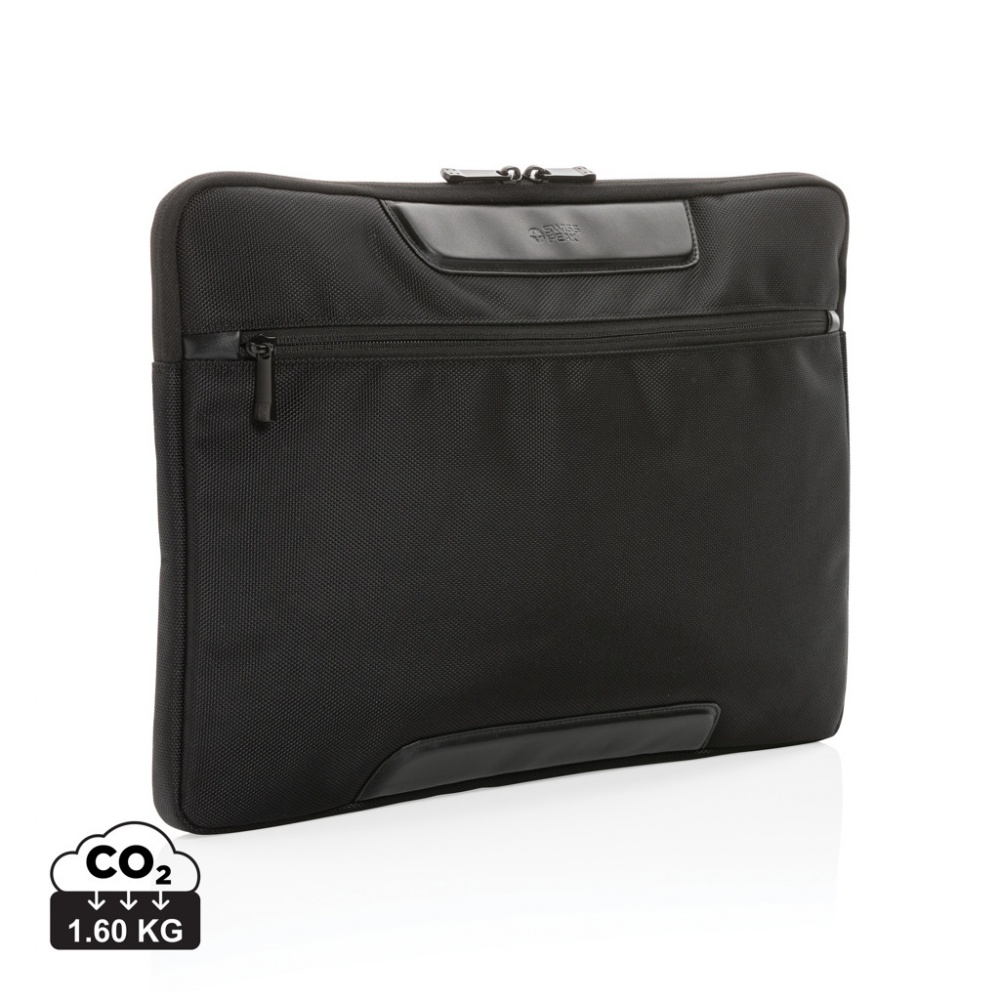 Logotrade promotional items photo of: Swiss Peak AWARE™ RPET Voyager 15.6" laptop sleeve