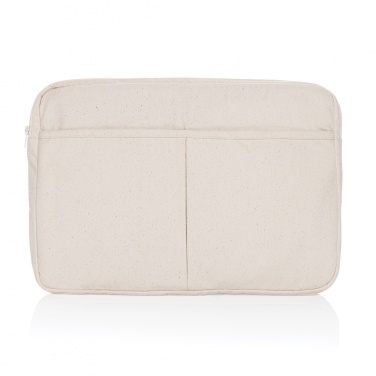 Logo trade promotional products image of: Laluka AWARE™ recycled cotton 15.6 inch laptop sleeve