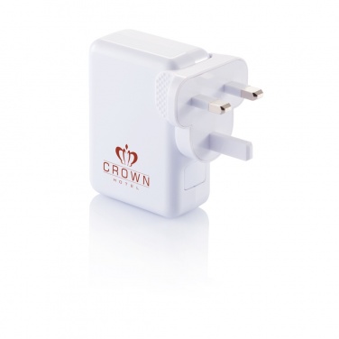 Logotrade advertising product image of: Travel plug with 4 USB ports