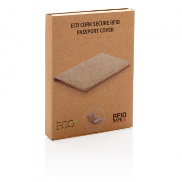 Logo trade advertising product photo of: Cork secure RFID passport cover