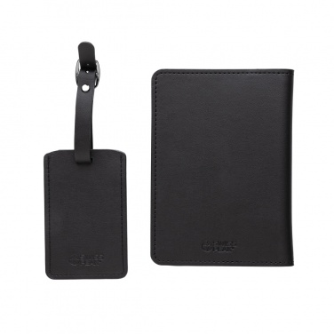 Logo trade promotional giveaways image of: Swiss Peak GRS recycled PU travel gift set