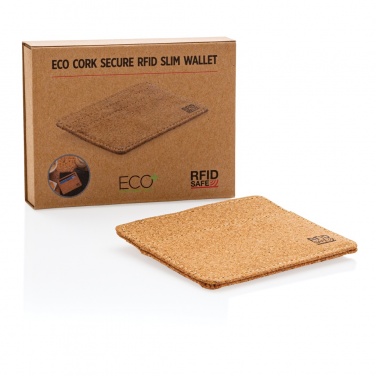 Logotrade corporate gift image of: Cork secure RFID slim wallet