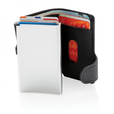 Logotrade promotional giveaway image of: Standard aluminium RFID cardholder with PU wallet
