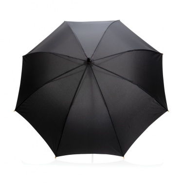 Logo trade promotional items image of: 23" Impact AWARE™ RPET 190T auto open bamboo umbrella