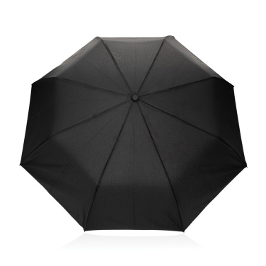 Logo trade corporate gifts image of: Kaycey 21" AWARE™ RPET Acacia wood mini auto open umbrella