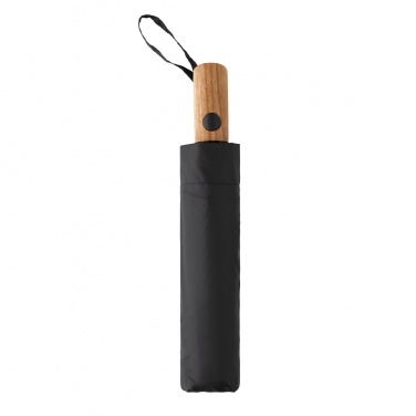 Logotrade promotional items photo of: Kaycey 21" AWARE™ RPET Acacia wood mini auto open umbrella