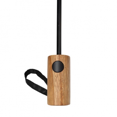 Logotrade promotional giveaway image of: Kaycey 21" AWARE™ RPET Acacia wood mini auto open umbrella