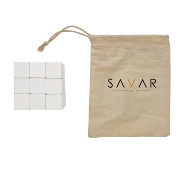 Logo trade advertising products image of: Wooden brain game in canvas pouch