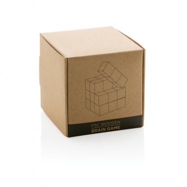 Logotrade corporate gifts photo of: Wooden brain game in canvas pouch