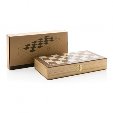 Logotrade business gift image of: Luxury wooden foldable chess set