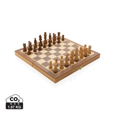 Logo trade promotional products image of: Luxury wooden foldable chess set