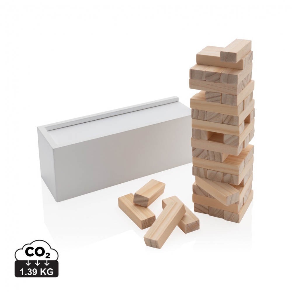 Logotrade promotional merchandise photo of: Deluxe tumbling tower wood block stacking game