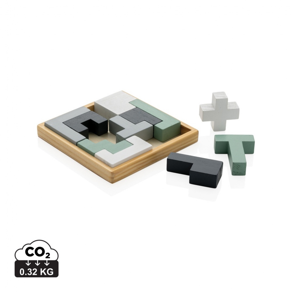 Logo trade promotional gifts image of: Cree wooden puzzle