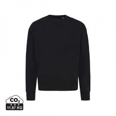 Logo trade promotional merchandise picture of: Iqoniq Kruger relaxed recycled cotton crew neck