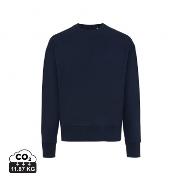 Logo trade advertising products picture of: Iqoniq Kruger relaxed recycled cotton crew neck