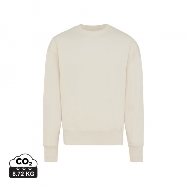 Logo trade business gifts image of: Iqoniq Kruger relaxed recycled cotton crew neck