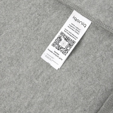Logo trade promotional gifts image of: Iqoniq Torres recycled cotton hoodie undyed