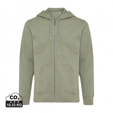 Logo trade business gift photo of: Iqoniq Abisko recycled cotton zip through hoodie