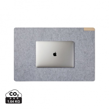 Logo trade promotional giveaways picture of: VINGA Albon GRS recycled felt desk pad