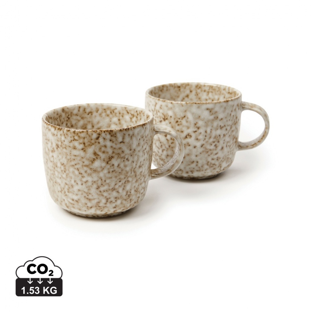 Logo trade promotional gift photo of: VINGA Nuvem stoneware mug, 2 pcs set