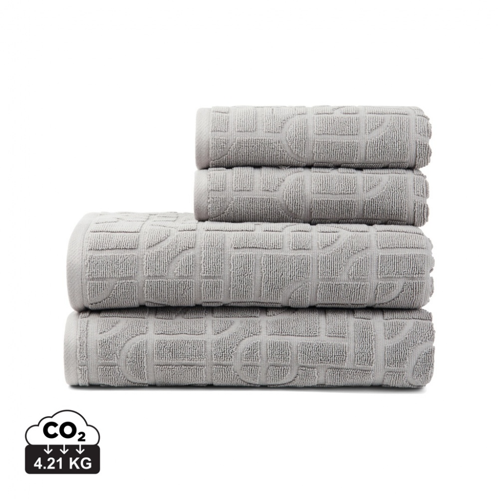 Logo trade corporate gift photo of: VINGA Verso OCS organic cotton towel, 4 pcs set