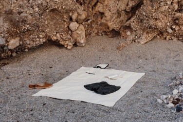 Logo trade promotional gifts image of: VINGA Volonne AWARE™ recycled canvas picnic blanket