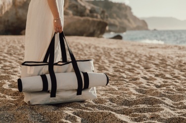 Logo trade promotional items image of: VINGA Volonne AWARE™ recycled canvas beach bag