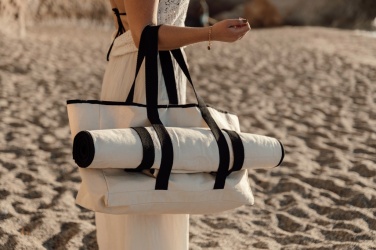 Logo trade business gifts image of: VINGA Volonne AWARE™ recycled canvas beach bag