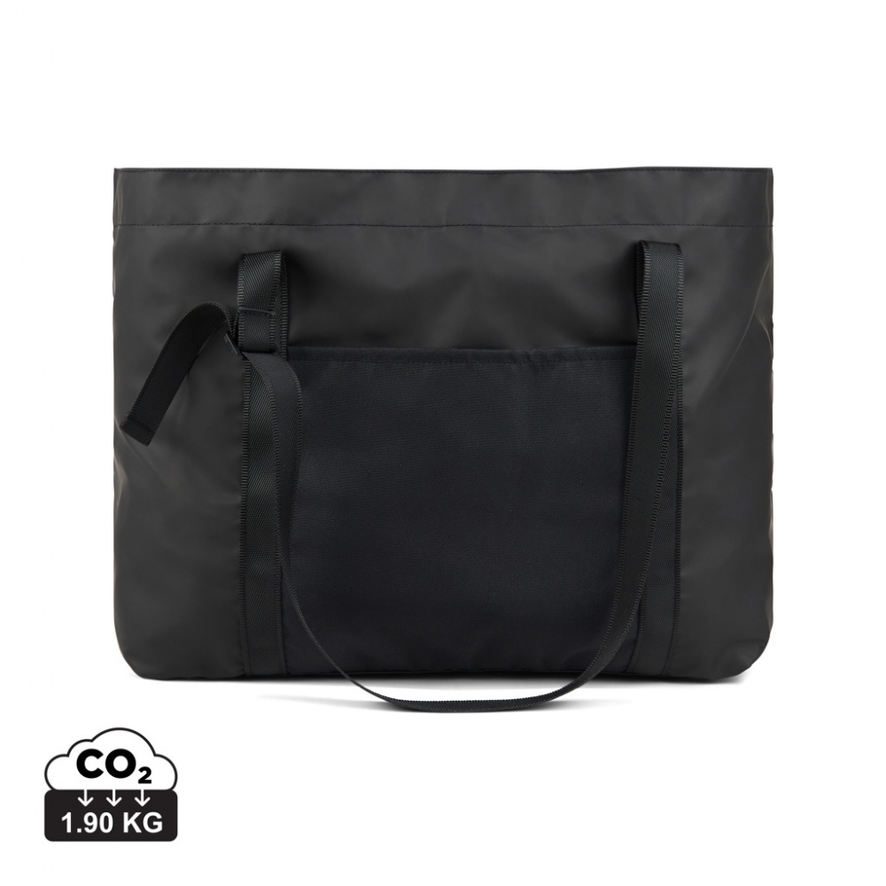 Logo trade promotional merchandise photo of: VINGA Livorno GRS recycled polyester maxi tote