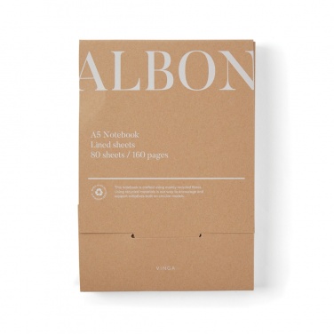 Logotrade promotional item image of: VINGA Albon GRS recycled felt notebook
