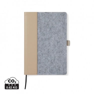 Logotrade promotional gift image of: VINGA Albon GRS recycled felt notebook