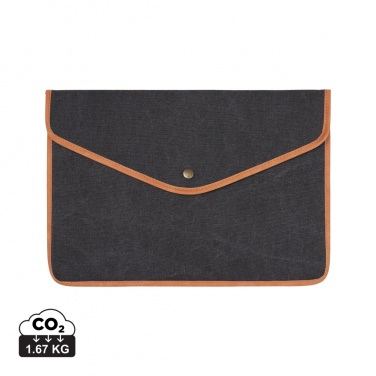 Logo trade corporate gifts image of: VINGA Bosler GRS recycled canvas 14" laptop sleeve