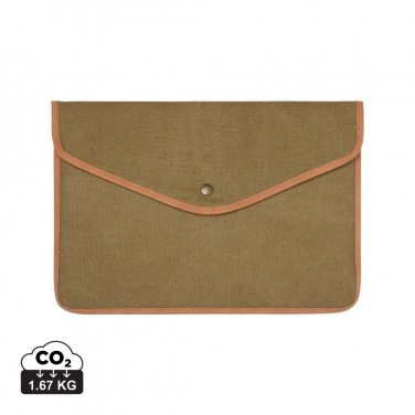 Logo trade promotional products image of: VINGA Bosler GRS recycled canvas 14" laptop sleeve