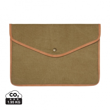 Logotrade promotional merchandise photo of: VINGA Bosler GRS recycled canvas 16" laptop sleeve