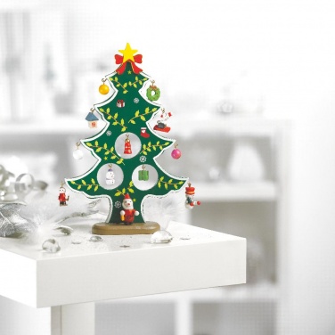 Logo trade corporate gift photo of: Wooden xmas tree decoration